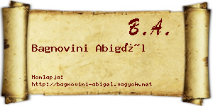Bagnovini Abigél névjegykártya